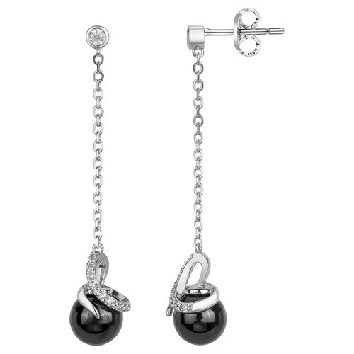 Boucles d'oreilles en argent et en céramique