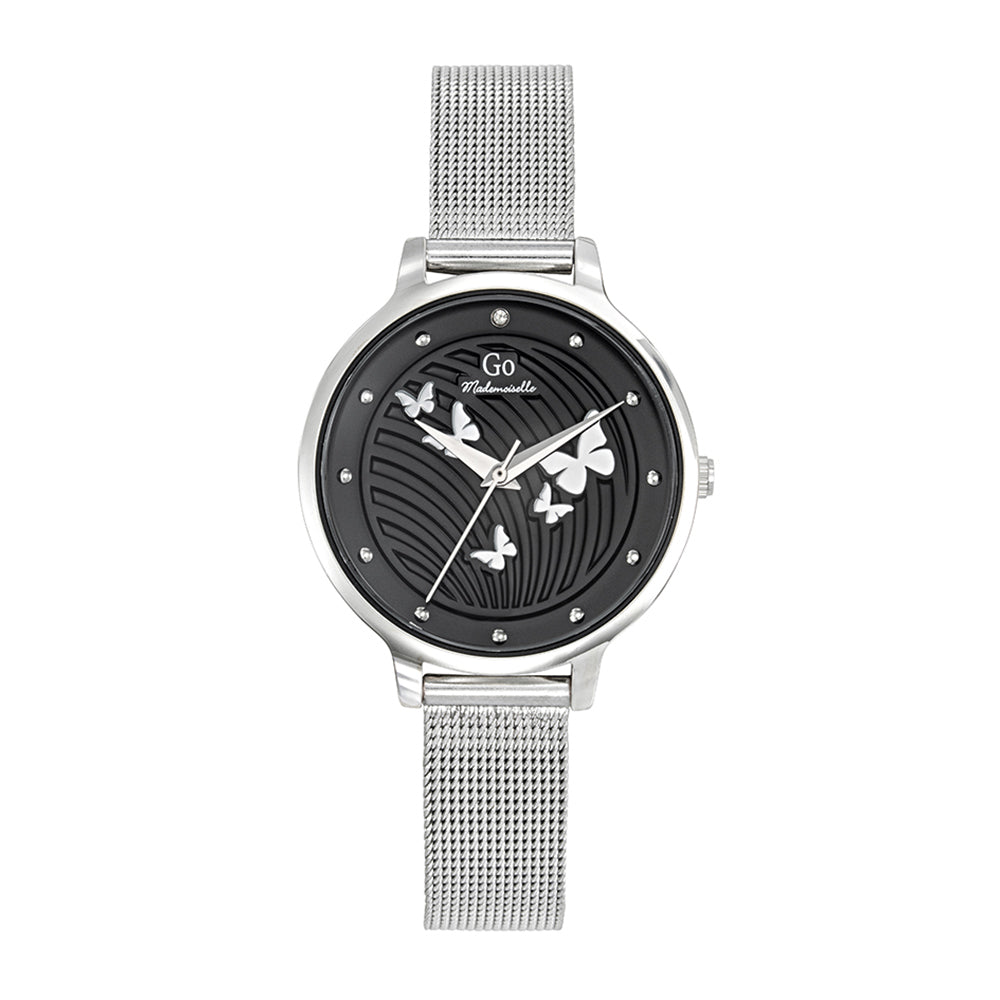 Montre Femme Boîtier Argenté Bracelet Métal Argenté